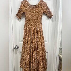 Orange Creek S Orange Jude Floral Smocked Dress